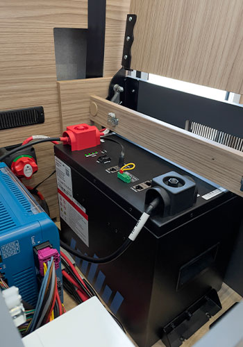 Batterie apparente d'un camping-car Pilote